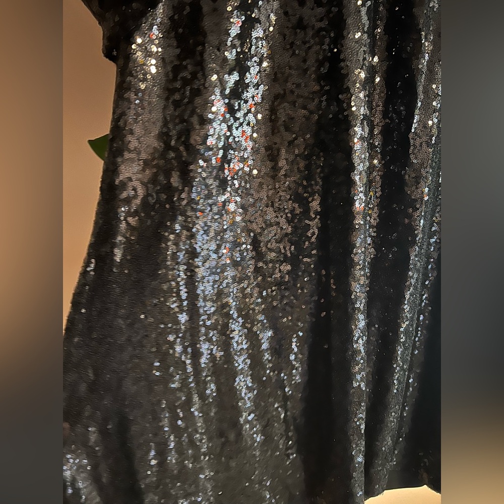 NWT Eloquii Black Sequin Cowl Back Dress Size 18 - Picture 6 of 13